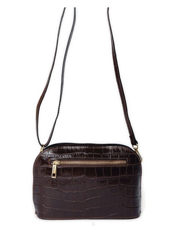 Mia Tomazzi Leder-Umhängetasche ''Avancinio'' in Braun - (B)24 x (H)17 x (T)9 cm