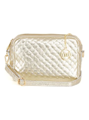 Mia Tomazzi Leder-Umhängetasche "Zavatti" in Gold - (B)23 x (H)16 x (T)11 cm