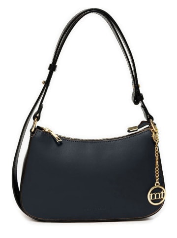 Mia Tomazzi Leder-Schultertasche ''Zubiani'' in Schwarz - (B)27 x (H)16 x (T)6,5 cm