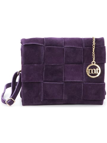 Mia Tomazzi Leder-Umhängetasche "Empoli" in Lila - (B)23 x (H)17 x (T)5 cm