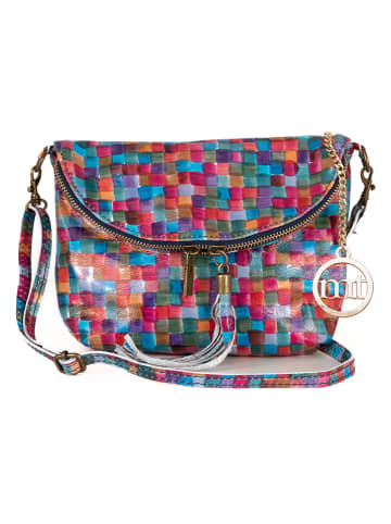 Mia Tomazzi Skórzana torebka "Famagosta" ze wzorem - 24 x 18 x 4 cm