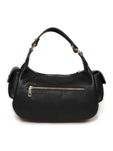 Mia Tomazzi Leder-Umhängetasche ''Bechi'' in Schwarz - (B)32 x (H)19 x (T)12 cm