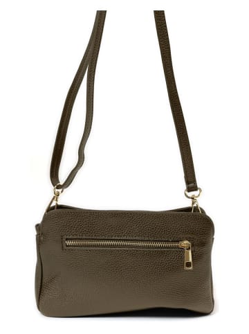 Mia Tomazzi Leren schoudertas ''Bentivoglio'' - (B)24 x (H)16 x (D)9 cm