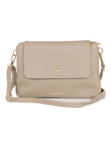 Mia Tomazzi Leder-Umhängetasche in Beige - (B)24 x (H)16 x (T)8 cm