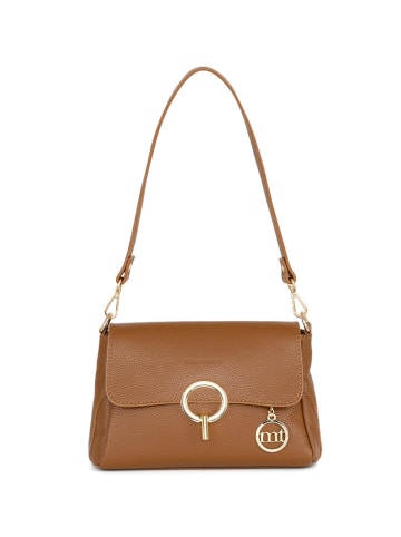 Mia Tomazzi Leder-Schultertasche "Ciovassino" in Hellbraun - (B)26 x (H)18 x (T)10 cm