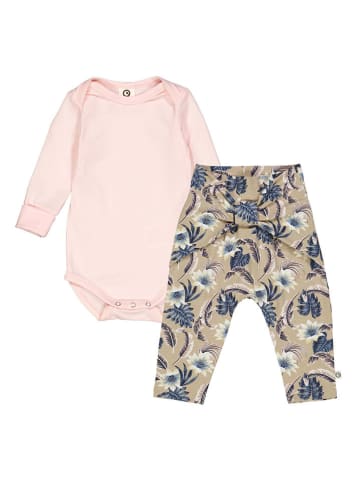 müsli 2tlg. Outfit in Rosa/ Hellblau/ Beige