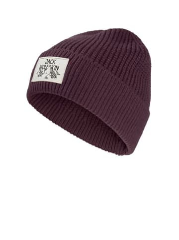 Jack Wolfskin Czapka beanie "Badge" w kolorze fioletowym