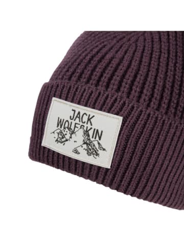Jack Wolfskin Czapka beanie "Badge" w kolorze fioletowym
