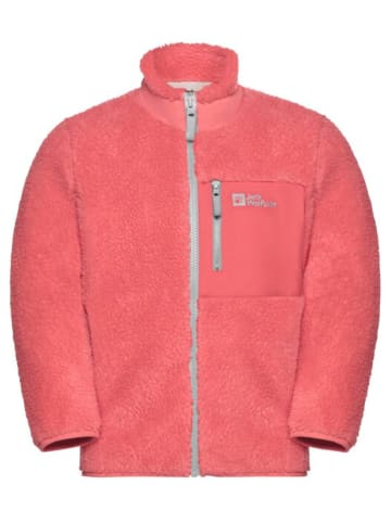 Jack Wolfskin Kurtka polarowa "Ice Curl" w kolorze różowym