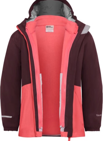 Jack Wolfskin 3in1-Funktionsjacke "Iceland" in Lila/ Pink