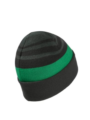 Jack Wolfskin Czapka beanie "Stripy" w kolorze zielono-czarnym