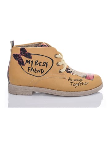 Streetfly Ankle-Boots in Hellbraun/ Bunt