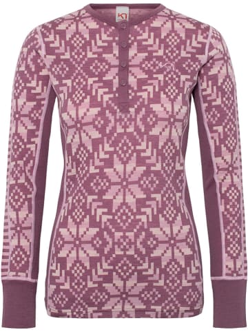 KARI TRAA Merinowollen thermo-ondergoed "Else" mauve/lichtroze