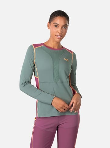 KARI TRAA Thermounterhemd "Tirill" in Grün/ Mauve