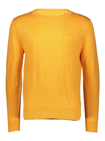 Gant Sweter w kolorze musztardowym