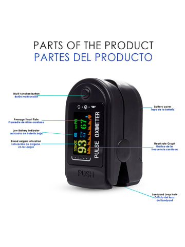 DAM Pulse oximeter zwart