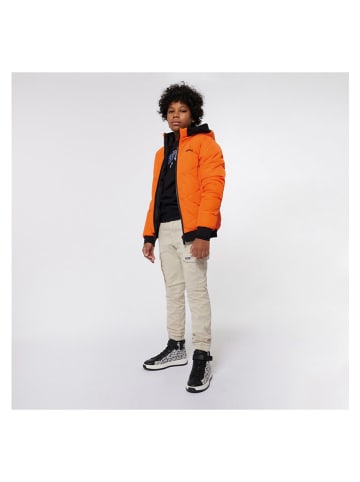 DKNY Dwustronna kurtka pikowana w kolorze pomarańczowo-czarnym