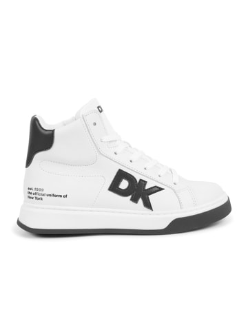 DKNY Skórzane sneakersy w kolorze białym
