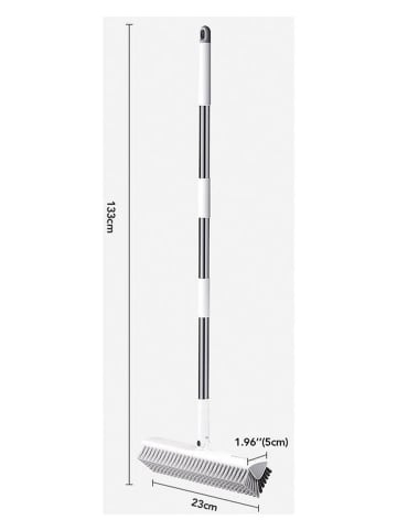 Joybos Hoekborstel grijs - (L)133 x (B)23 cm