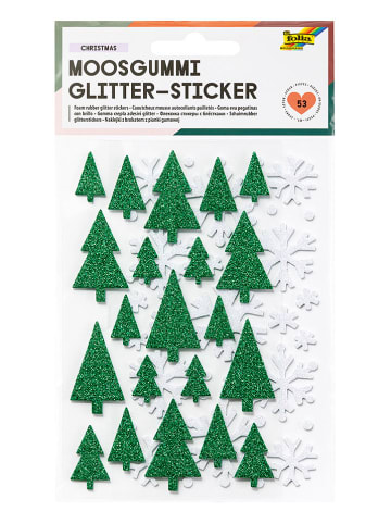 folia PAPER Schuimrubberglittersticker "Kerstmis" groen - vanaf 5 jaar