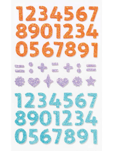 folia PAPER Moosgummi-Glitter-Sticker "Numbers" in Bunt - ab 5 Jahren