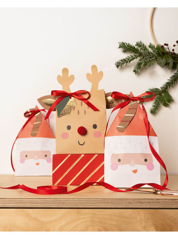 folia PAPER Papieren zakjes set "Santa & Deer" beige/rood