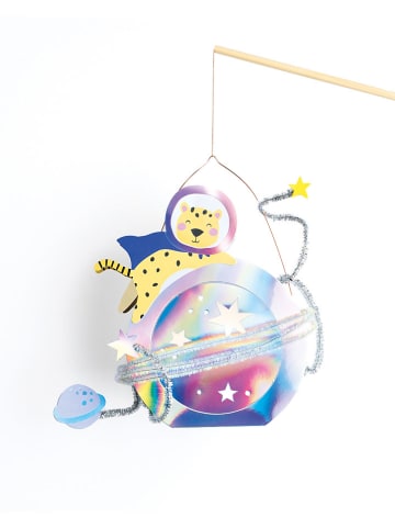 folia PAPER Lampion-knutselset "Space Safari" blauw/lichtroze - vanaf 5 jaar