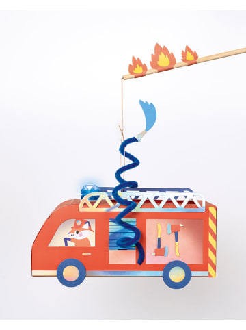 folia PAPER Laternen-Bastelset "Fire Engine" in Rot - ab 5 Jahren