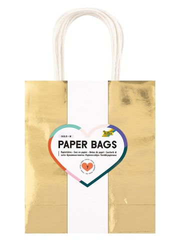 folia PAPER Papierowe torebki (7 szt.) w kolorze złotym