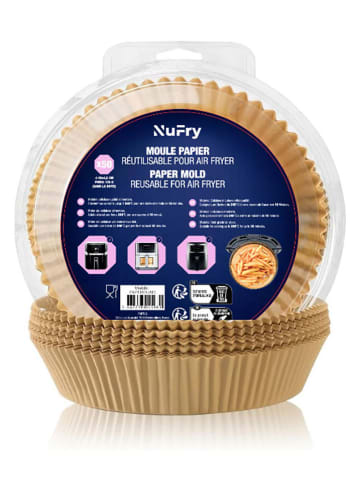 KITCHENCOOK Papieren heteluchtfriteusevormen lichtbruin - 50 stuks