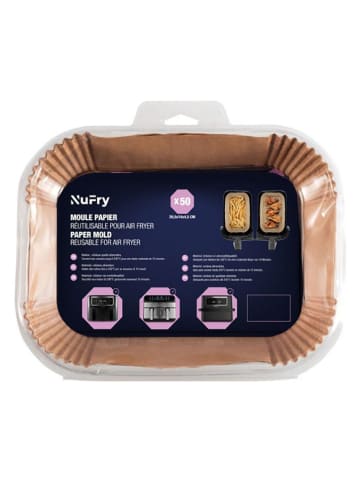 KITCHENCOOK Papieren heteluchtfriteusevormen lichtbruin - 50 stuks