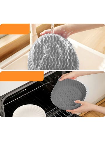 KITCHENCOOK Heißluftfritteusen-Backform in Grau - Ø 20 cm