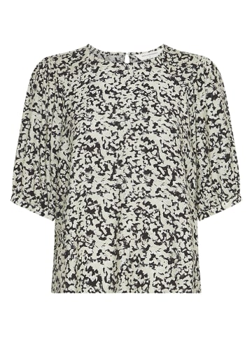 MOSS COPENHAGEN Bluse in Creme/ Schwarz