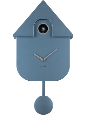 Karlsson Wandklok "Cuckoo" blauw - (B)21 x (H)41 x (D)8,5 cm