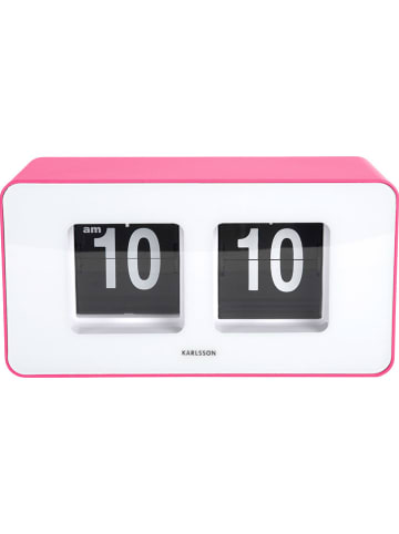 Karlsson Tafelklok "Funky Flip" roze - (B)18 x (H)9 x (D)7 cm
