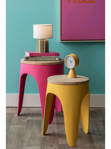 Leitmotiv 2er-Set: Hocker "Funky" in Pink/ Gelb