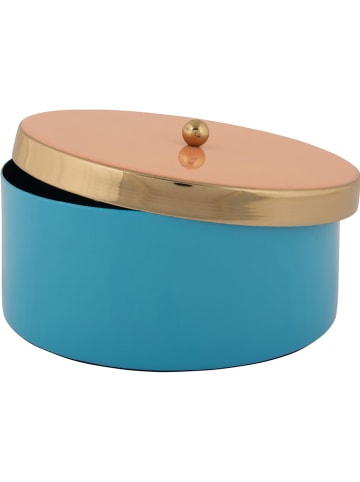 Present Time Aufbewahrungsdose "Funky" in Türkis/ Blau - Ø 16 cm