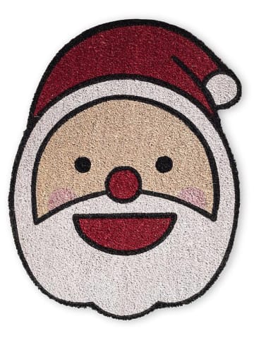 Madre Selva Deurmat "Kerst" rood/wit - (L)65 x (B)50 cm