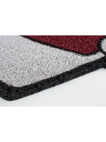 Madre Selva Deurmat "Kerst" rood/wit - (L)65 x (B)50 cm