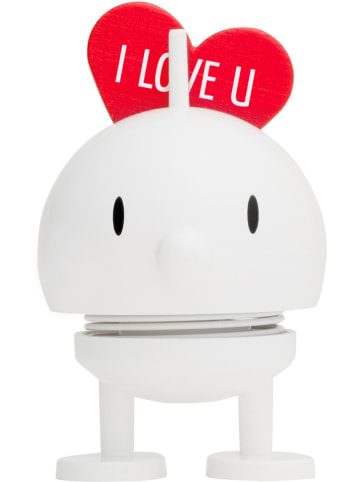 Hoptimist Dekofigur "Love Bumble S" in Weiß - (B)5 x (H)8 x (T)5 cm