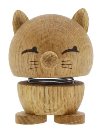 Hoptimist Figurka dekoracyjna "Cat" w kolorze jasnobrązowym - wys. 7,3 x Ø 5,9 cm