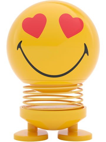 Hoptimist Dekofigur "Smiley Love S" in Gelb - (B)5 x (H)8 x (T)5 cm