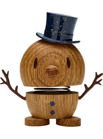 Hoptimist Figurka dekoracyjna "Snowman S" w kolorze jasnobrązowym - 7 x 8 x 5 cm