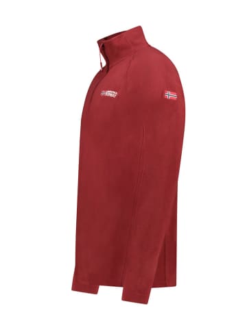 Geographical Norway Bluza polarowa "Tug" w kolorze bordowym
