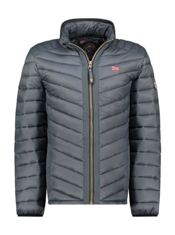 Geographical Norway Doorgestikte jas "Carliti donkergrijs