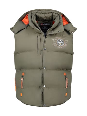 Geographical Norway Kamizelka pikowana "Vilano" w kolorze khaki