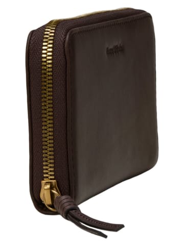 Marc O'Polo Skórzany portfel w kolorze brązowym - 19 x 10 x 2,5 cm