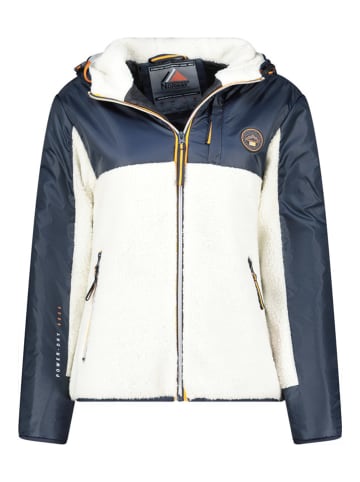 Geographical Norway Kurtka polarowa "Ulyssim" w kolorze granatowo-białym