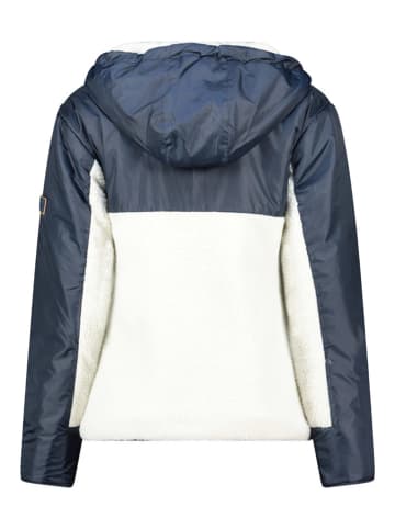 Geographical Norway Kurtka polarowa "Ulyssim" w kolorze granatowo-białym