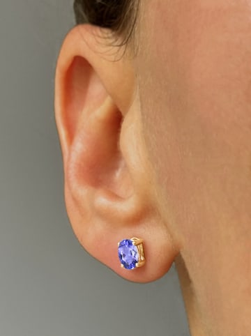 Les Petites Précieuses Vergold. Ohrstecker mit Edelsteinen